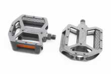 Педали BMX 9/16" (108x105x28mm) пластиковые, чёрные LU-P9 Заводской стандарт OEM