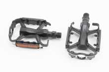 Педали MTB 9/16" (105x74x23mm) алюминиевые, чёрно-серебристые M224DU Заводской стандарт OEM