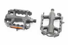 Педали MTB 9/16" (106x80x26mm) пластиковые, чёрные LU-207 Заводской стандарт OEM