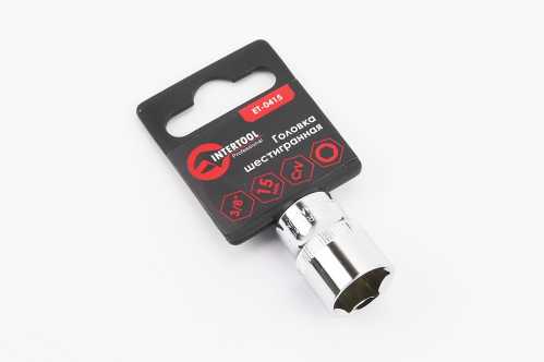 Головка торцевая 6-гранная 3/8" 15мм CrV ET-0415
