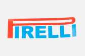 Наклейка логотип PIRELLI (23х7см, белая) (#0336)
