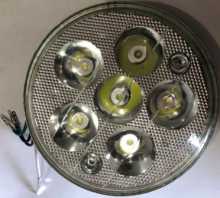Вставка у фару світлодіодна кругла LED (6 діодів зі склом та підсвічуванням) (D-13mm) VDK Заводской стандарт OEM