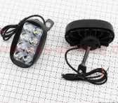 Фара дополнительная светодиодная влагозащитная (85*50mm) - 8 LED с креплением под зеркало, к-кт 2шт