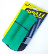 Гріпси (кермо) SPELLI SBG-6703 Green, прямі, 2 текстури, гума-резина, довжина 125 мм BD Заводской стандарт OEM