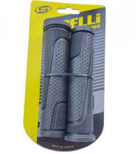 Грипси (кермо) SPELLI SBG-6708L Black, прямі, 2 текстури, гума-резина, довжина 127 мм BD Заводской стандарт OEM