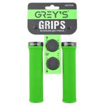 Гріпси (кермо) Greys GR17420 прямі, Green, алюмінієвий хомут 1 шт, заглушки, довжина 130 мм BD Заводской стандарт OEM