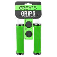 Гріпси (кермо) Greys GR17520 прямі, Green, алюмінієвий хомут 2 шт, заглушки, довжина 130 мм BD Заводской стандарт OEM