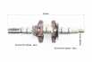 Коленвал 168F/170F (Dшейки-30mm, H-85mm, L-250mm) под шлиц D-20mm