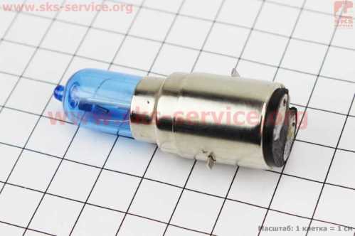 Лампа фары H6 BA20D 12V 35/35W синяя