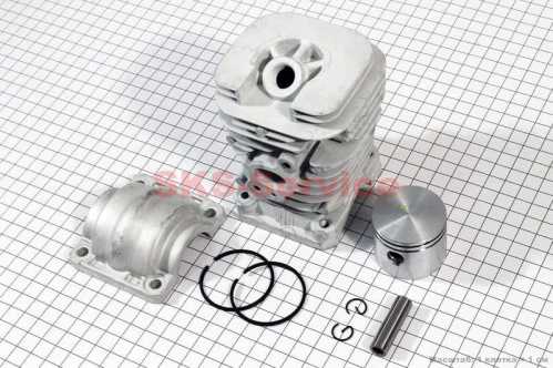 Цилиндр к-кт (цпг) 41mm (палец 10mm)+поддон Partner-350/351/352/371/390/391/420/2035, JONSERED-CS2137/CS2138, MCCULLOCH