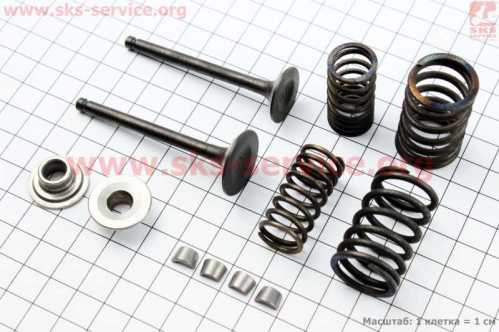 Клапан впускной, выпускной ПОЛНЫЙ к-кт 70-110-125cc