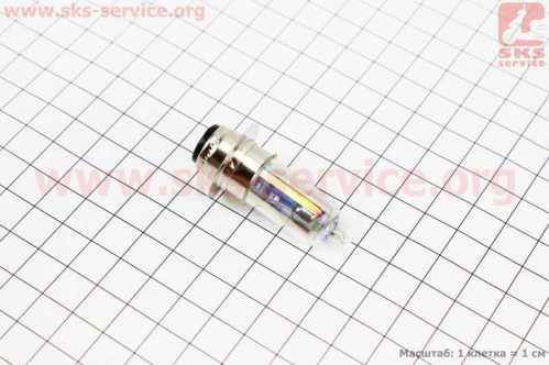 Лампа фары P15D-25-3 12V 35/35W "хамелеон"