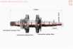 Коленвал 168FB-L (Dшейки-30mm, H-84mm, L-210mm) под шлиц, для двигателя с понижающим редуктором