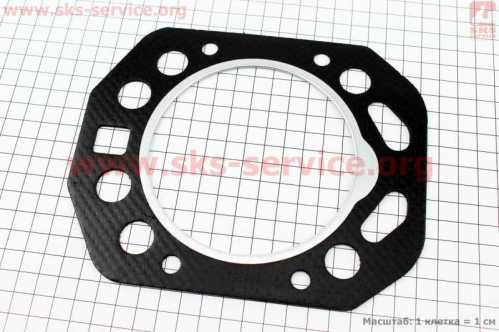 Прокладка головки цилиндра R195NM-95mm, к-кт 2шт (вн. кольцо с выступом)