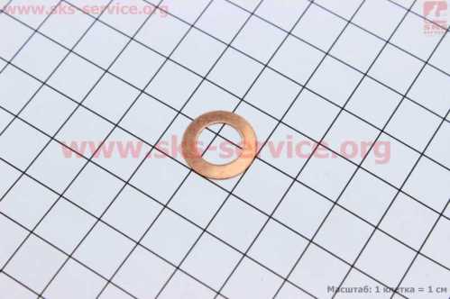 Шайба форсунки уплотнительная (медная) 10х16,4х0,2mm