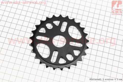 Звезда передняя BMX 25Т 1/2"x1/8", алюминиевая, чёрная KL-C206