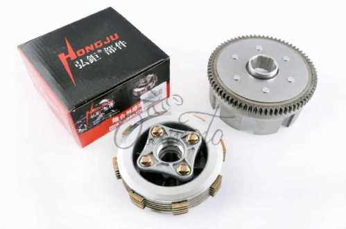 Корзина сцепления (в сборе) 4T CG125 (73 зуба) HONGJU (mod:A)