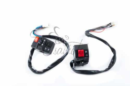 Блоки кнопок руля (пара) Zongshen SPARK R6 (черные) XVP
