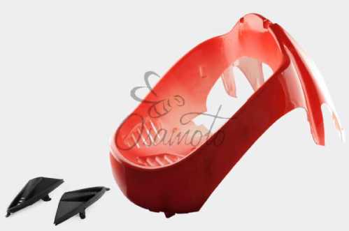 Пластик VIPER STORM 2007 передний (подклювник) (красный) KOMATCU