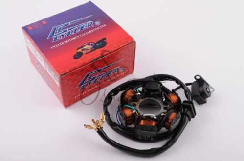 Статор генератора 4T GY6 50 (5+1 катушка) CYCLER