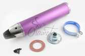 Глушитель (тюнинг) 420*100mm, креп. d78mm (нержавейка, фиолетовый, прямоток, mod:3)