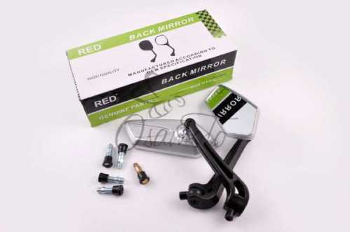 Зеркала многоугольные mod:201, 8/10mm (серебро) RED