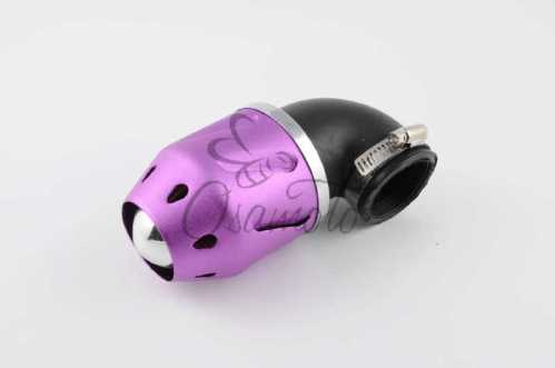 Фильтр воздушный (нулевик) d42mm, 90*, пуля (фиолетовый)