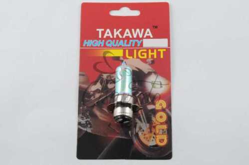 Лампа P15D-25-3 (3 уса) 12V 50W/50W (хамелеон радужный) (блистер) TAKAWA (mod:A)