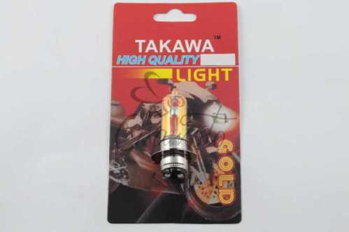Лампа P15D-25-3 (3 уса) 12V 50W/50W (хамелеон розовый) (блистер) TAKAWA (mod:A)