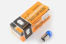 Лампа S25 (двоконтактна) 12V 10W/5W (стоп, габарит) (синя) ORANGE BOX
