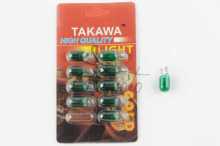Лампа Т10 (безцокольна) 12V 3W (габарит, прилади) (зелена) TAKAWA