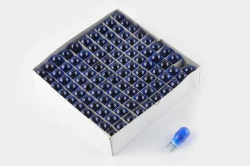 Лампа Т15 (безцокольная) 12V 10W (поворот, синяя) FL