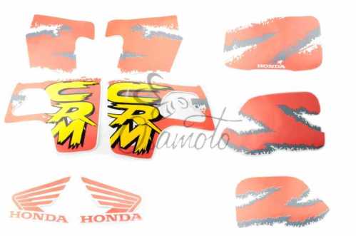 Наклейки (набор) Honda CRM (35х23см, красные) (#2424)