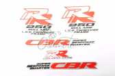 Наклейки (набор) Honda CBR250 (25х10см, 3шт) (#0912)