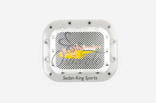 Наклейка на крышку бака SEDAN-KING SPORTS (15х13см, стальная) (#1625)