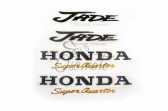 Наклейки (набор) Honda JADE (21х5см, 2+2шт) (#0955)