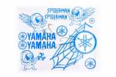 Наклейки (набор) декор YAMAHA SPIDER (35х28см, синие)