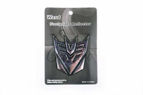 Наклейка шильдик TRANSFORMER (11x11см, алюминий, хром) (#4887B)