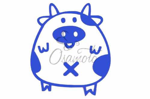 Наклейка декор PIG (синяя) (#HQ5)