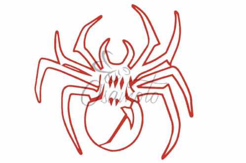 Наклейка декор SPIDER (13х13см) (#6883)