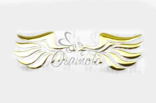 Наклейка шильдик WING (желтая) (#4729)