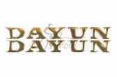 Наклейка буквы DAYUN (19х4см, 2шт, золотые) (#DYN)