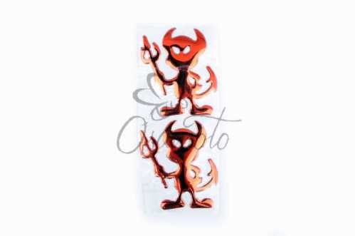Наклейка шильдик DEVIL (6x7см, алюминий) (#4738)