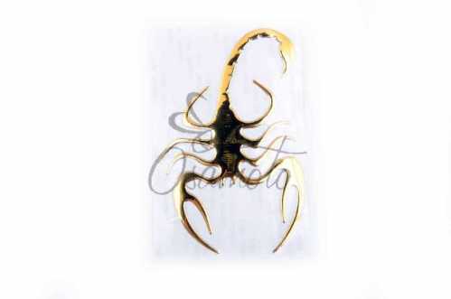 Наклейка шильдик SPIDER (8x12см, алюминий, желтый) (#4733)