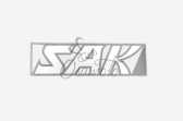 Наклейка логотип SAK (16х5см, белая) (#6873)
