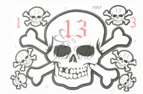 Наклейки (набор) SKULL (28х20см) (#7057)