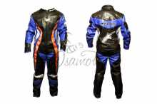 Комбінезон шкірозамінник (size:S, чорно-синій) ALPINESTARS