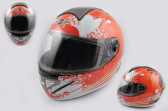 Шлем-интеграл (mod:550) (premium class) (size:M, бело-красный) Ш108 KOJI