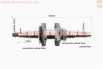 Коленвал 168F/170F (Dшейки-30mm, H-85mm, L-250mm) под конус