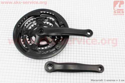 Шатуны "квадрат" 170мм, 48.38.28T MTB, чёрные BL 05